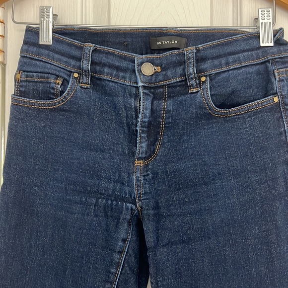 Ann Taylor dark wash skinny jeans - Picture 2 of 5